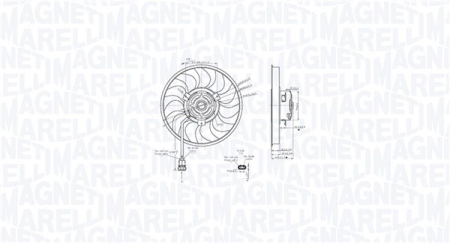 Ventilator - Ventilator radiator potrivit DS DS 3; CITROEN C2, C2 ENTERPRISE, C3 AIRCROSS I, C3 AIRCROSS II, C3 I, C3 II, C3 II/HATCHBACK, C3 III, C3 PLURIEL, C4 CACTUS, C-ELYSEE, DS3 1.0-2.8 07.90-