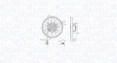 Ventilator - Ventilator radiator potrivit DS DS 3; CITROEN C2, C2 ENTERPRISE, C3 / C3 ORIGIN III, C3 AIRCROSS II, C3 I, C3 II, C3 II/HATCHBACK, C3 PLURIEL, C4 CACTUS, C-ELYSEE, DS3; MITSUBISHI ASX 1.0-2.8 07.90-