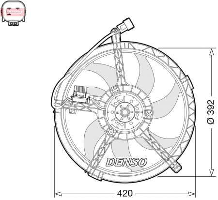 Ventilator - Ventilator radiator potrivit MINI (R56), CLUBMAN (R55), COUNTRYMAN (R60), PACEMAN (R61) 1.6/1.6D 11.06-10.16
