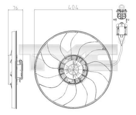 Ventilator radiator potrivit OPEL ASTRA J, ASTRA J GTC, CASCADA 1.6/1.6D/1.7D 2009-2019 [1]