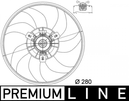 Ventilator - Ventilator radiator potrivit OPEL CORSA C 1.0 09.00-12.09