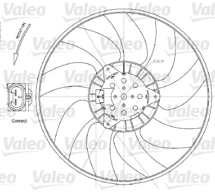 Ventilator - Ventilator radiator potrivit OPEL SIGNUM, VECTRA C, VECTRA C GTS 3.0D 02.03-07.05