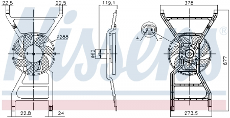 Ventilator radiator potrivit RENAULT AVANTIME, CLIO II, ESPACE III, GRAND SCENIC II, KANGOO EXPRESS, MEGANE II, MEGANE II/KOMBI, SCENIC II, THALIA I, THALIA II 1.0-2.2D 03.98- [2]
