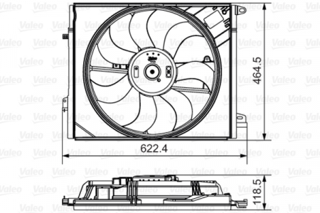 Ventilator radiator potrivit RENAULT GRAND SCENIC IV, MEGANE IV, SCENIC IV, TALISMAN 1.2-1.7D 06.15- [2]