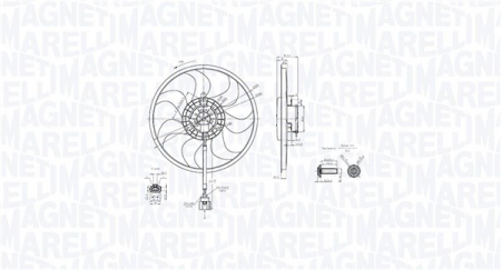 Racire - Ventilator radiator potrivit VW CALIFORNIA T5 CAMPER, MULTIVAN T5, TRANSPORTER T5 1.9D-3.2 04.03-08.15