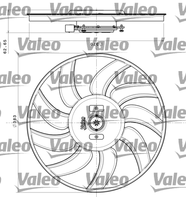 Ventilator - Ventilator radiator Stanga potrivit AUDI A4 ALLROAD B8, A4 B8, A5, A6 ALLROAD C7, A6 C7, A7, Q3, Q5; PORSCHE MACAN 1.4-3.2 06.07-