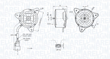 Ventilator radiator Stanga potrivit PEUGEOT 206 1.1-2.0 08.98- [1]