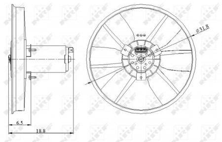Ventilator radiator Stanga potrivit SEAT CORDOBA, CORDOBA VARIO, IBIZA II, INCA; VW CADDY II, CADDY II/MINIVAN, CORRADO, GOLF II, GOLF III, GOLF IV, PASSAT B3/B4, POLO 1.4-2.0 10.86-12.02 [1]