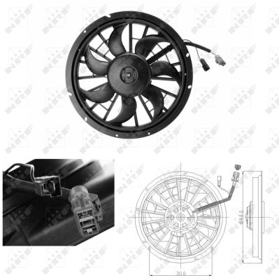 Ventilator - Ventilator radiator VOLVO 850, S70, V70 I 2.0-2.5D intre 1991-2000