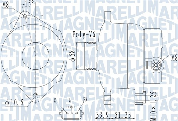 Alternator potrivit HYUNDAI I30, IX35; KIA CEE D, PRO CEE D, SPORTAGE III, VENGA 1.4-1.6LPG dupa 2006 - (14V, 110A)