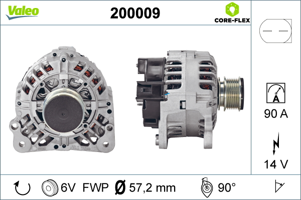 Alternator potrivit AUDI A2, A3, A4 B5, TT; FORD GALAXY I; SEAT ALHAMBRA, AROSA, CORDOBA, CORDOBA VARIO, IBIZA II, IBIZA III, IBIZA IV, IBIZA IV SC,
