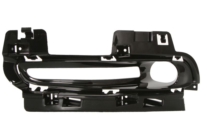 Capac bara fata Dreapta (cu orificii proiector ceata, cu gauri pentru lumini de zi, plastic, crom negru lucios, SRT) potrivit JEEP GRAND CHEROKEE IV