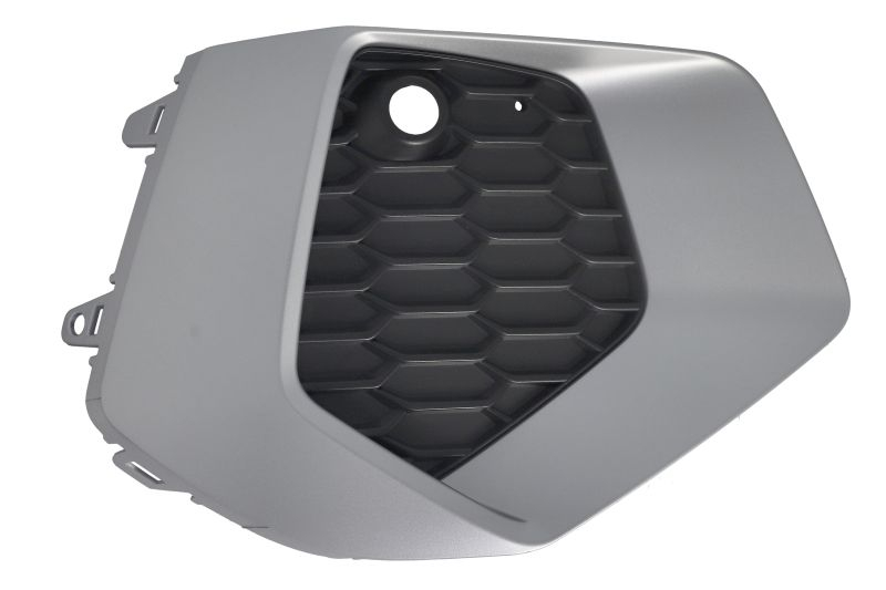 Capac bara fata Dreapta (rama de argint, cu orificii senzori parcare, plastic, negru-mat) potrivit AUDI A3 8Y 2020-2024