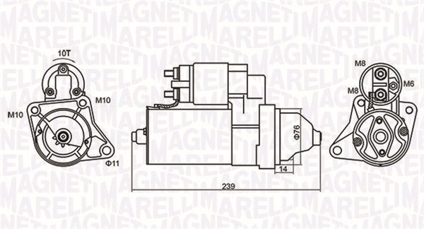 Electromotor potrivit FORD COUGAR, ESCORT CLASSIC, ESCORT VI, FOCUS I, MONDEO I, MONDEO II, TOURNEO CONNECT, TRANSIT CONNECT 1.6 1.8 2.0 1993-2013 -