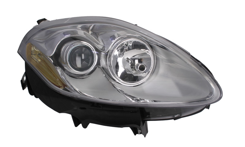 Far Dreapta (2 H1 PY24W W5W, electric, cu motor, culoare insert: cromat, culoare semnalizator: galben) potrivit FIAT BRAVO II 2006-2014