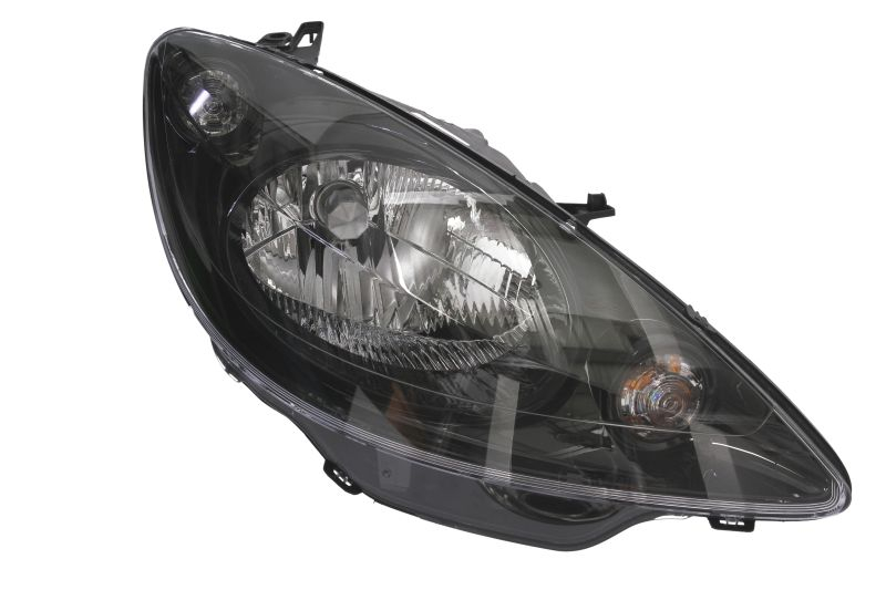 Far Dreapta halogen, H4 W5W, electric, cu motor, culoare insert: negru, culoare semnalizator: transparent potrivit PEUGEOT 1007 -11.09