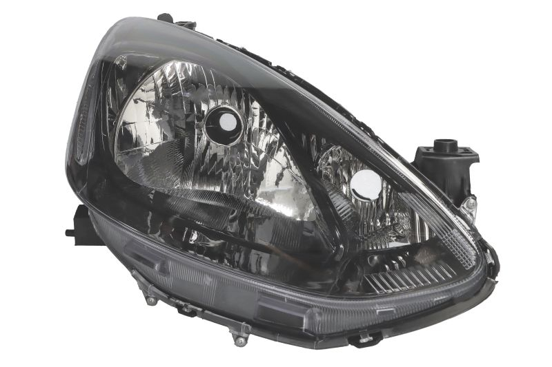 Far fata Dreapta potrivit MAZDA 2 pana in 2015 (H4 PY21W W5W, electric, cu motor, culoare insert: negru)
