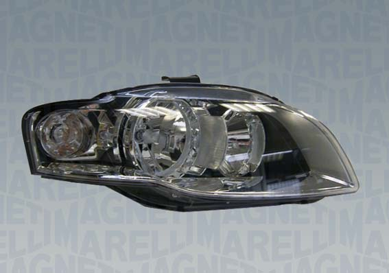 Far fata Dreapta potrivit AUDI A4 B6, A4 B7 (halogen, H7 H7 PY21W W5W, electric, cu motor, culoare insert: cromat negru, culoare semnalizator: alb)