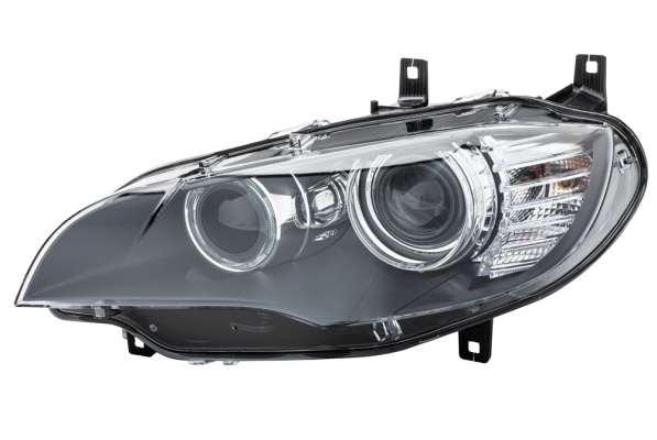 Far fata Stanga potrivit BMW X5 (E70), X6 (E71, E72) pana in 2012 (bi-xenon LED, D1S H8 LED PSY24W, electric, cu motor, bec)