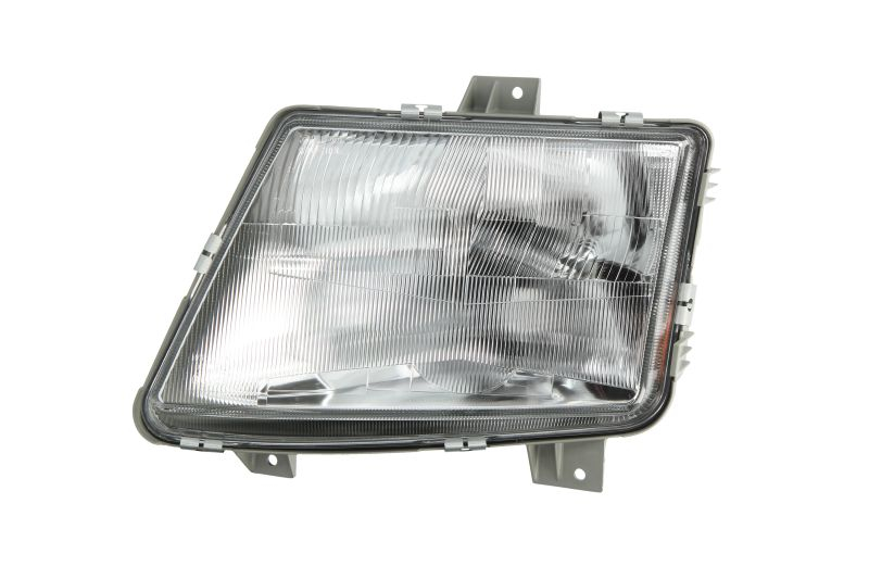 Far fata Stanga potrivit MERCEDES VITO (W638) (H1 H4, manual, mecanic, fara motoras, culoare insert: alb, culoare semnalizator: transparent)