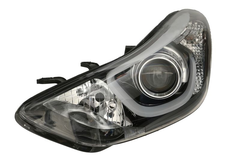 Far fata Stanga potrivit HYUNDAI ELANTRA V (H7 HB3 LED PY21W, electric, fara motoras, culoare insert: cromat, culoare semnalizator: transparent)