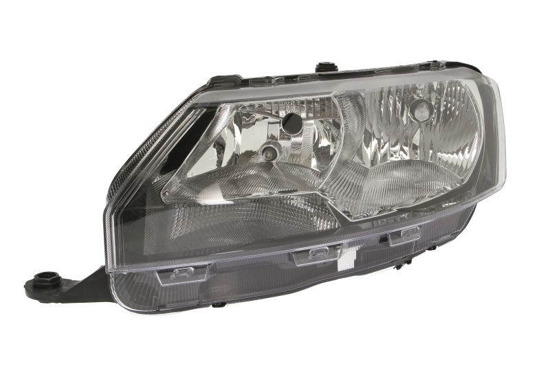 Far fata Stanga potrivit SKODA RAPID pana in 2017 (halogen, H15 H7 W5W, electric, cu motor, culoare semnalizator: transparent)