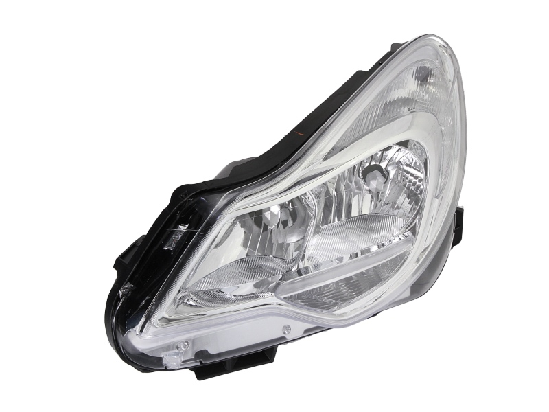 Far Stanga potrivit OPEL CORSA D, CORSA D HATCHBACK (H1 H7, electric, cu motor, culoare insert: cromat, culoare semnalizator: alb)