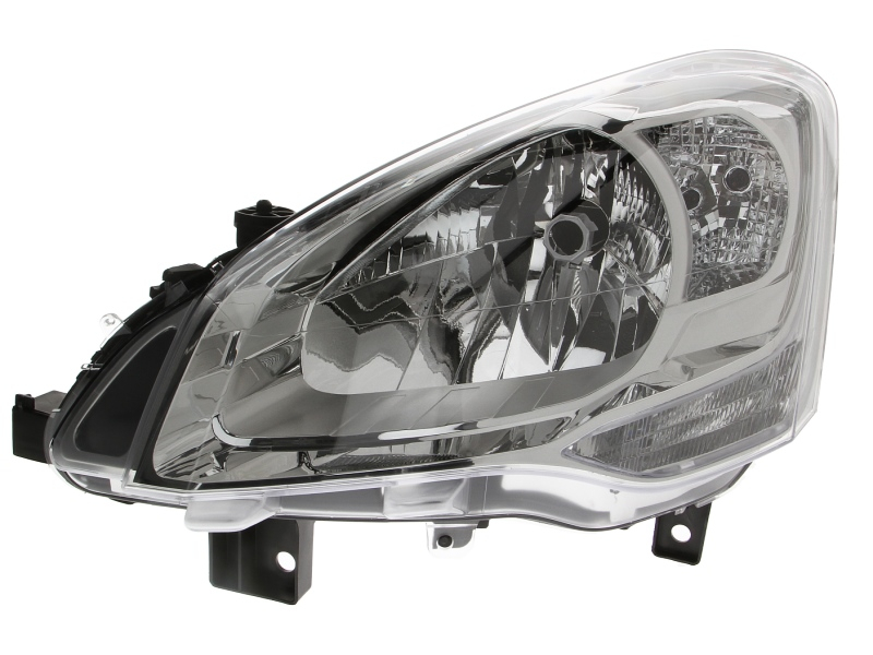 Far Stanga (H4, electric, cu motor, culoare semnalizator: transparent) potrivit CITROEN BERLINGO II 2008-2012