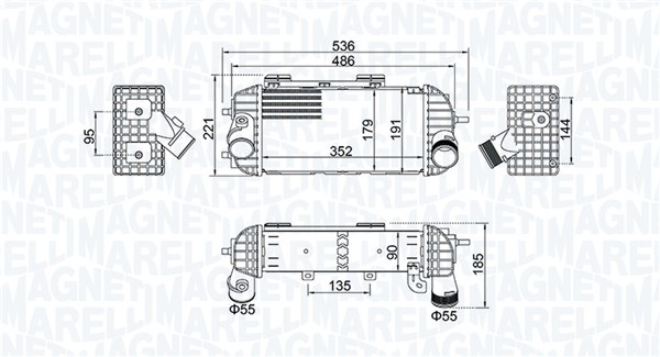 Intercooler potrivit HYUNDAI TUCSON; KIA SPORTAGE IV 2.0D 2015-2022