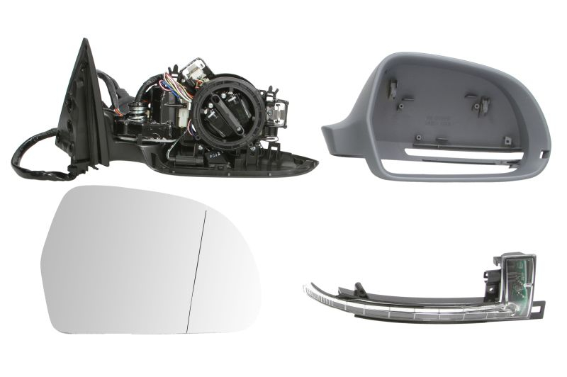 Oglinda laterala Dreapta (electric, asferice, cu incalzire, captuseala, cu memorie, pliabil electric, cu indicator) potrivit AUDI A6 C6 2008-2011