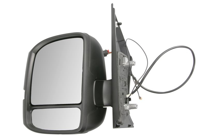 Oglinda laterala Stanga (electric, convexa, cu incalzire, mic de statura, cu indicator, antena) potrivit MAN TGE; VW CRAFTER II, GRAND CALIFORNIA dupa