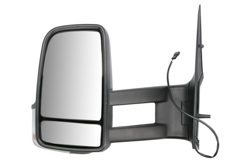 Oglinda laterala Stanga (manual, convexa, mediu, cu indicator) potrivit MERCEDES SPRINTER 906; VW CRAFTER 2E 2006-2018