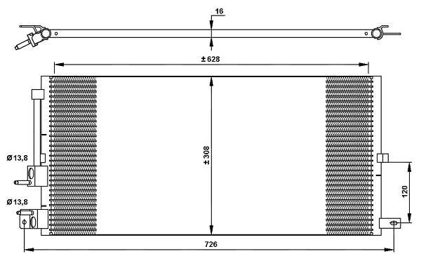 Radiator AC condensator potrivit JAGUAR X-TYPE I 2.0D 2.2D 2003-2009