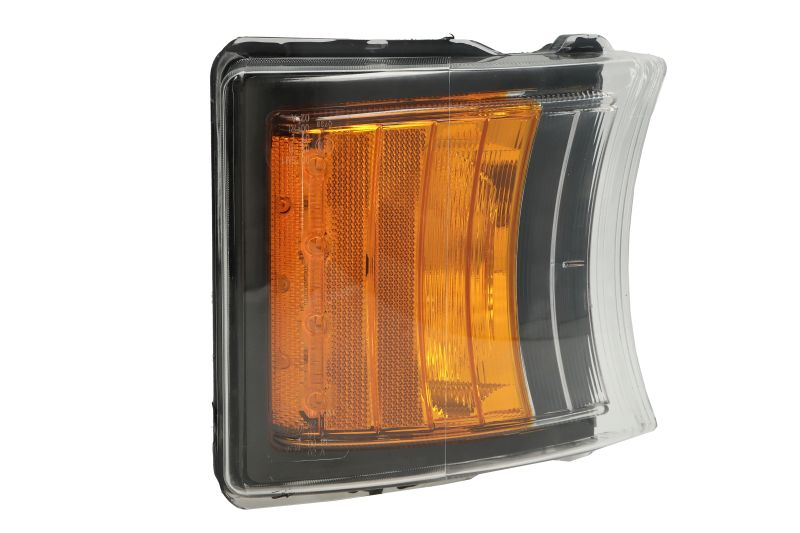 Semnalizator fata Dreapta Stanga (culoare sticla: portocaliu, H21W LED, functie lumini de zi, finisaj negru; numar de diode LED: 4 8) potrivit SCANIA