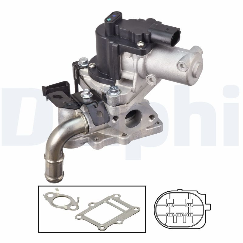 Supapa EGR potrivit HYUNDAI I40 I, I40 I CW, IX35; KIA CARENS IV, OPTIMA, SPORTAGE III 1.7D dupa 2010