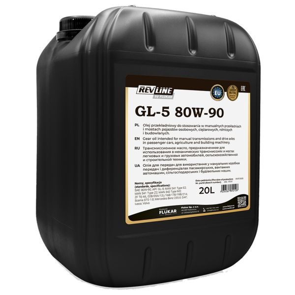 Ulei transmisie REVLINE GL 5 80W90 20L