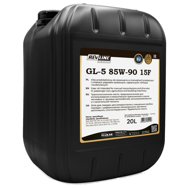 Ulei transmisie REVLINE GL 5 85W90 15F 20L