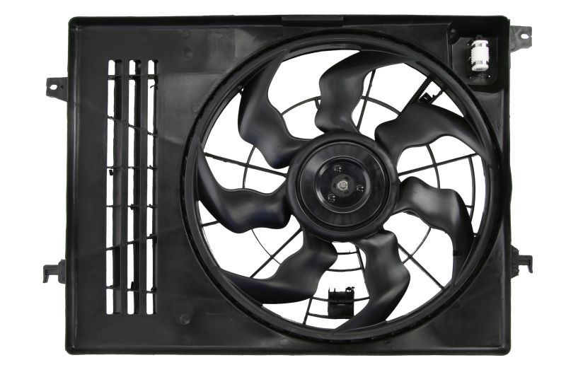 Ventilator radiator potrivit HYUNDAI IX35; KIA SPORTAGE III 1.6 2.0 dupa 2010 - (cu carcasa)
