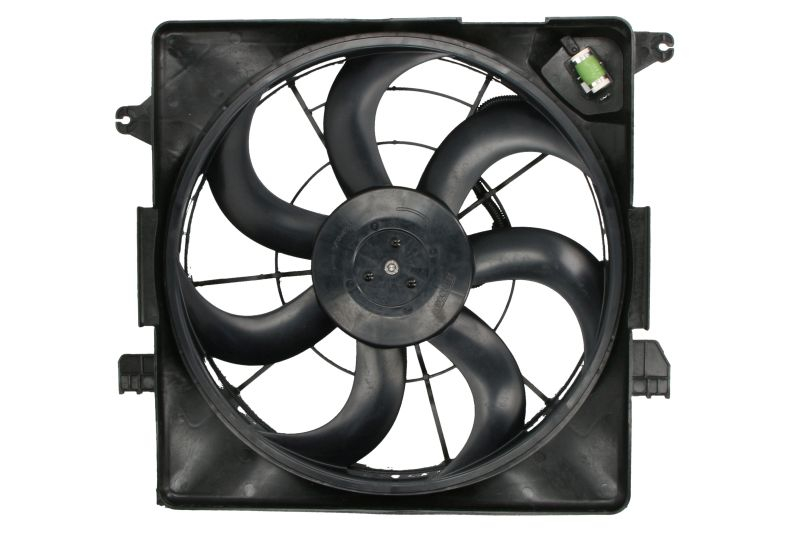 Ventilator radiator potrivit HYUNDAI IX35; KIA SPORTAGE III 2.0D 2009-2016 (cu carcasa)