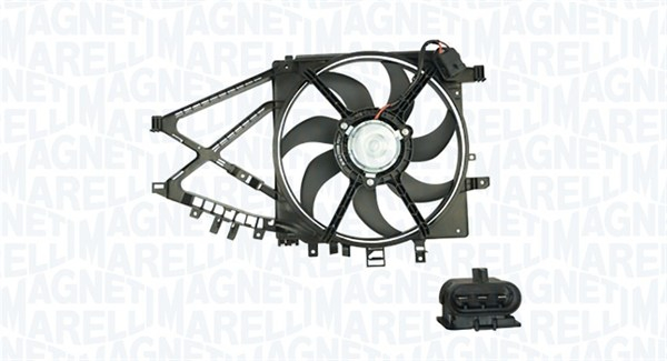 Ventilator radiator potrivit OPEL COMBO TOUR, COMBO MINIVAN, CORSA C, CORSA C HATCHBACK, TIGRA 1.3D 1.4 1.7D dupa 2000 (cu carcasa)