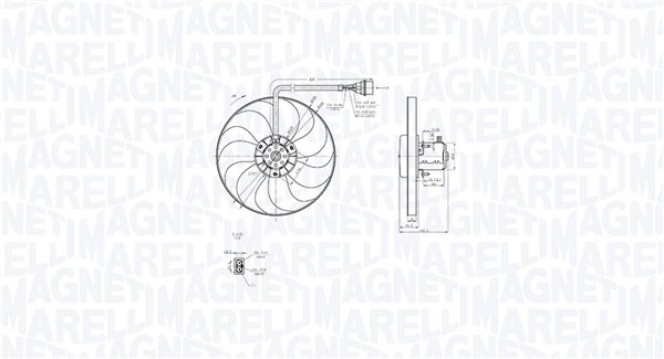 Ventilator radiator potrivit AUDI A3, TT; SEAT AROSA, CORDOBA, IBIZA III, LEON, TOLEDO II; SKODA FABIA I, FABIA I PRAKTIK, OCTAVIA I, OCTAVIA II; VW