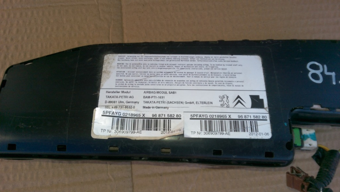 Airbag scaun fata dreapta pentru Citroen C4 II, cod 9687158280 [3]