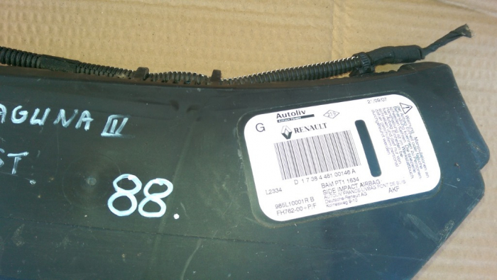 Airbag scaun fata stanga pentru Renault Laguna 3, cod 985L10001RB [2]