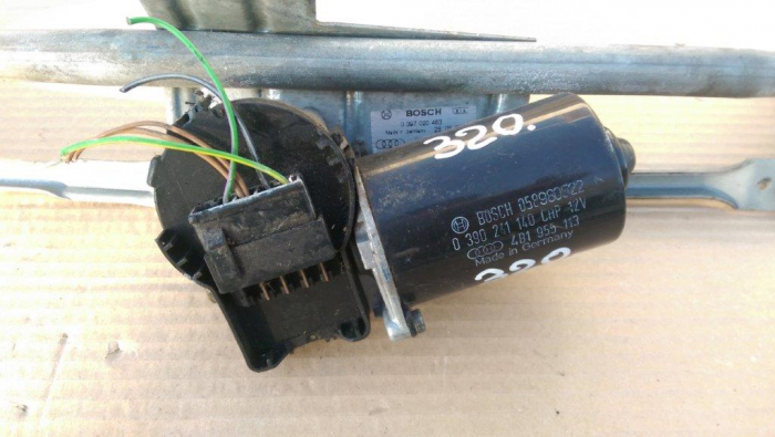 Ansamblu stergator fata cu motoras Audi A6 C5, 4B1955023B, 4B1955113, an 1997-2004 [2]