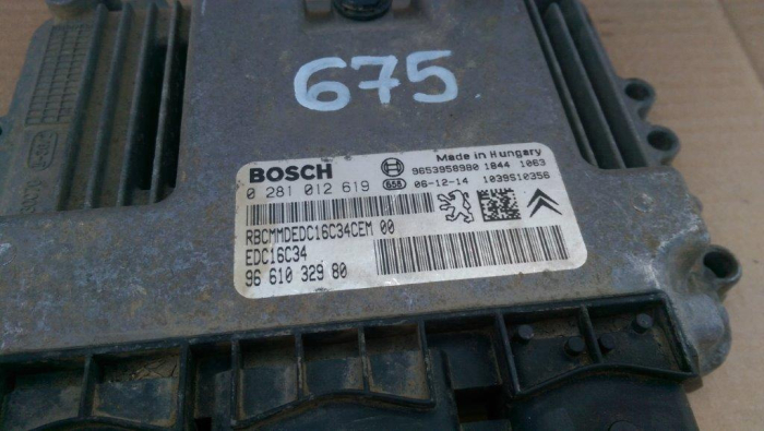 Calculator motor Peugeot Partner, Berlingo, 1.6hdi, 9661032980, 0281012619, 9653958980, an 2002-2010 [3]