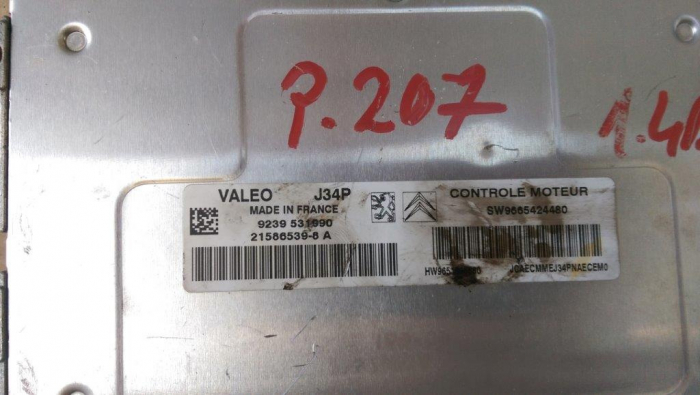 Calculator motor pentru Peugeot 207 , motorizare 1.4 benzina, cod 215865398-A   ,   SW9665424480 [3]