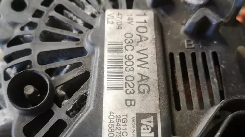 Alternator - Alternator pentru Volkswagen Golf Plus, motorizare 1.6 benzina, cod 03C903023B