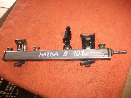 Injectie - Rampa injectoare cu 1 injector Mazda 5 CR motor 2.0i, 4M5G-9D280FB, 0280156154, an 2005-2010