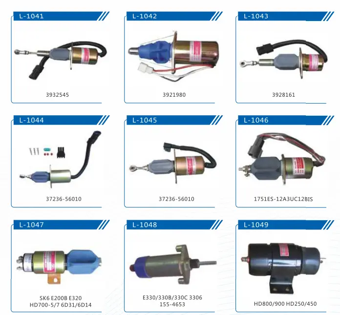 Senzori utilaje de constructii - Electrovalva pornire oprire(start stop) utilaje