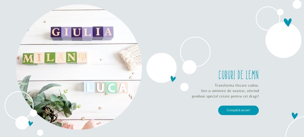 D Cuburi de lemn personalizate